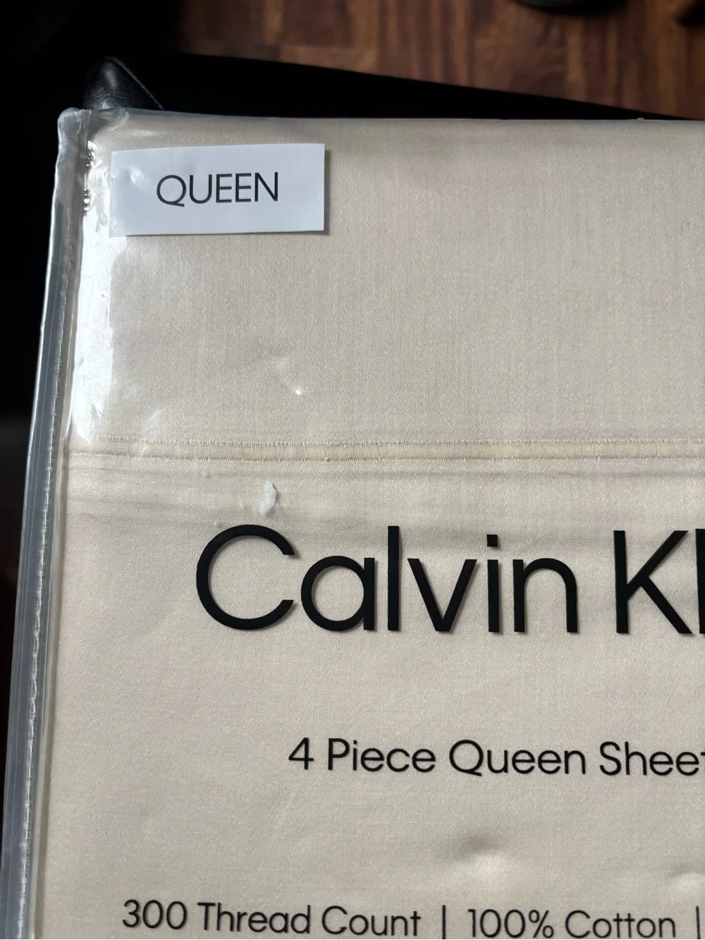 4-pc Calvin Klein Queen Sheet Set in Light Beige 100% cotton sateen weave NWT